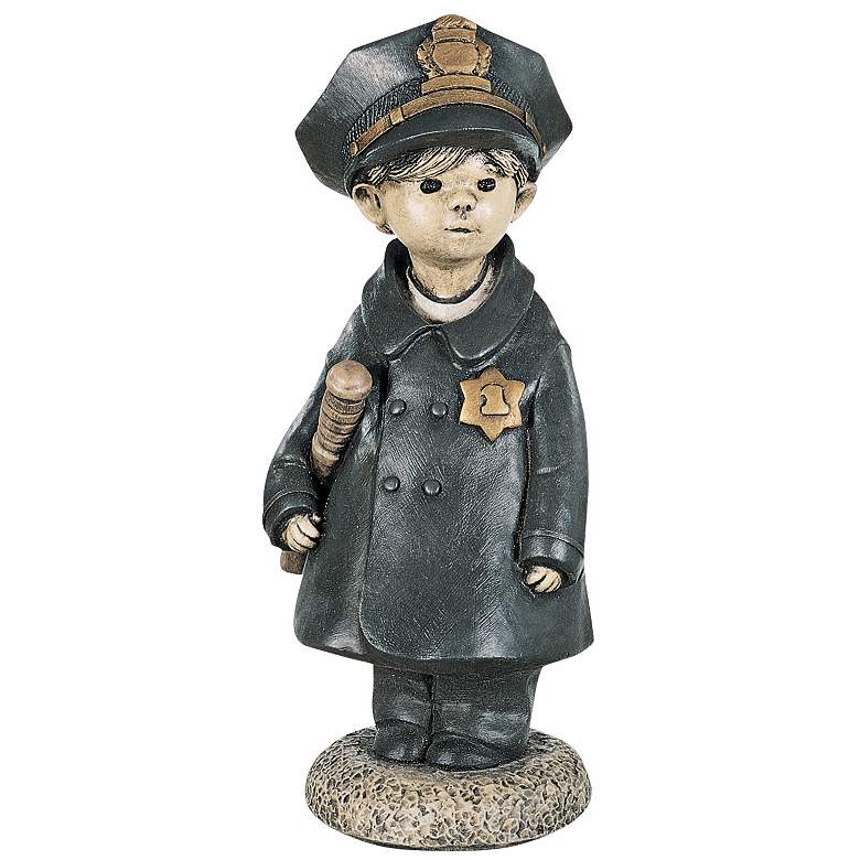 Image 1 Henri Studio Little Police Officer 18 inch High Garden Accent