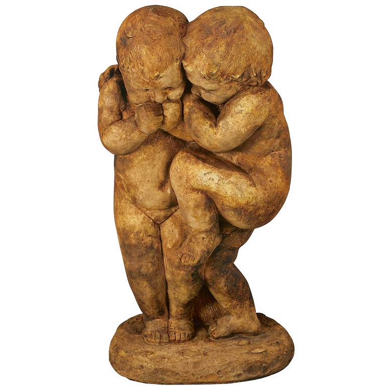 Image 1 Henri Studio Little Secrets Cherub 21" High Garden Accent
