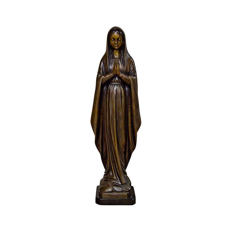 Image 1 Henri Studio Mary Praying 16 inchH Bronze Religious Statue