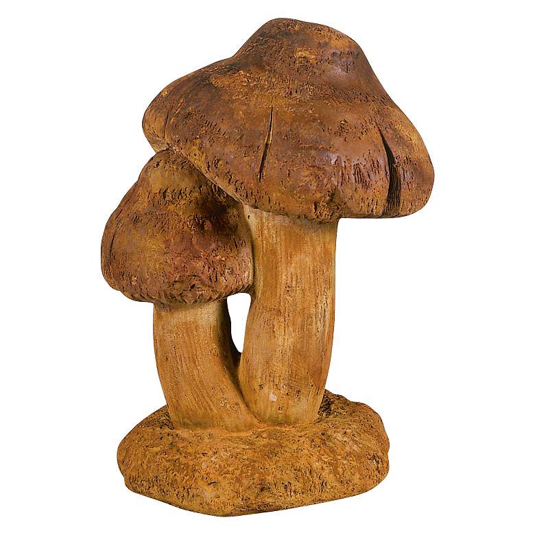 Image 1 Henri Studio Medium Double Mushroom 11 inch High Garden Accent