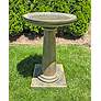 Henri Studio Modern 28" High Relic Nebbia Bird Bath