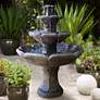 Henri Studio Montreux 48" Cast Stone 3-Tier Garden Fountain