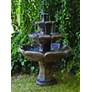 Henri Studio Montreux 48" Cast Stone 3-Tier Garden Fountain