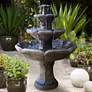 1_Henri Studio Montreux 48" High Relic Fumato 3-Tier Garden Fountain