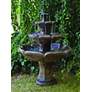 4_Henri Studio Montreux 48" High Relic Fumato 3-Tier Garden Fountain more views