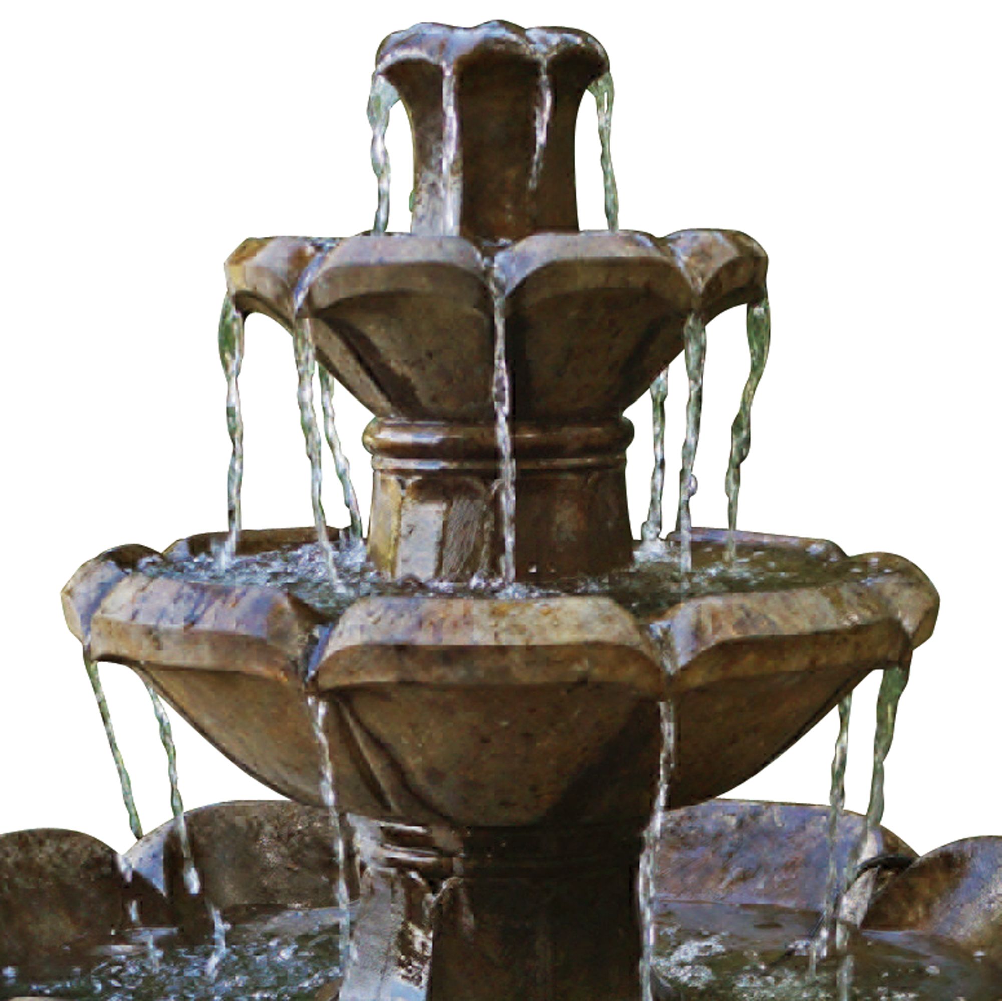 Image 3 Henri Studio Montreux 48" Relic Fumato 3-Tier Garden Fountain Made to Order more views