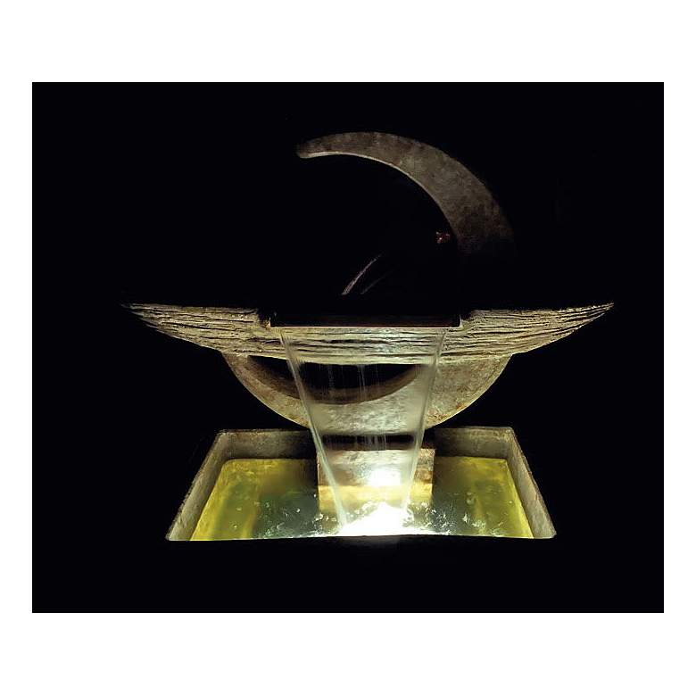 Image 2 Henri Studio Moon Dance 38"H Relic Lava LED Outdoor Fountain more views