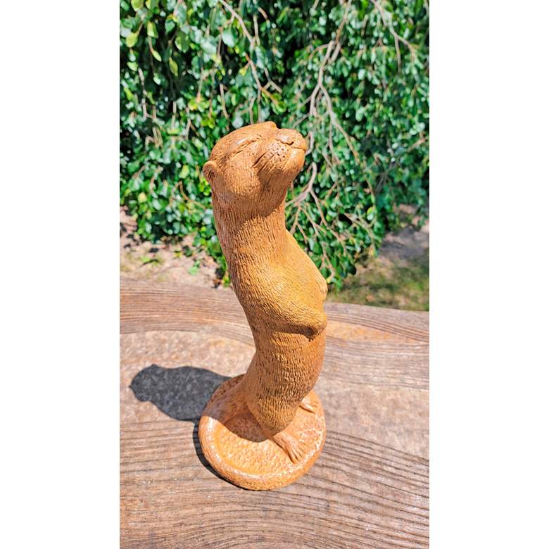 Image 1 Henri Studio Otter with Attitude 21" High Relic Oak Statue