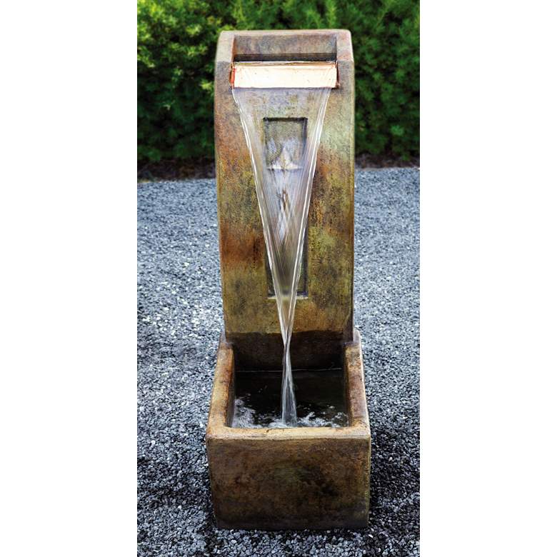 Image 1 Henri Studio Pendant 40"H Relic Nebbia LED Outdoor Fountain