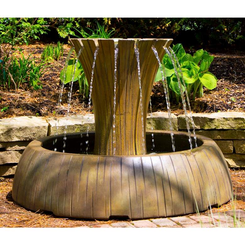 Image 1 Henri Studio Radiance 36 inch High Relic Nebbia Outdoor Fountain