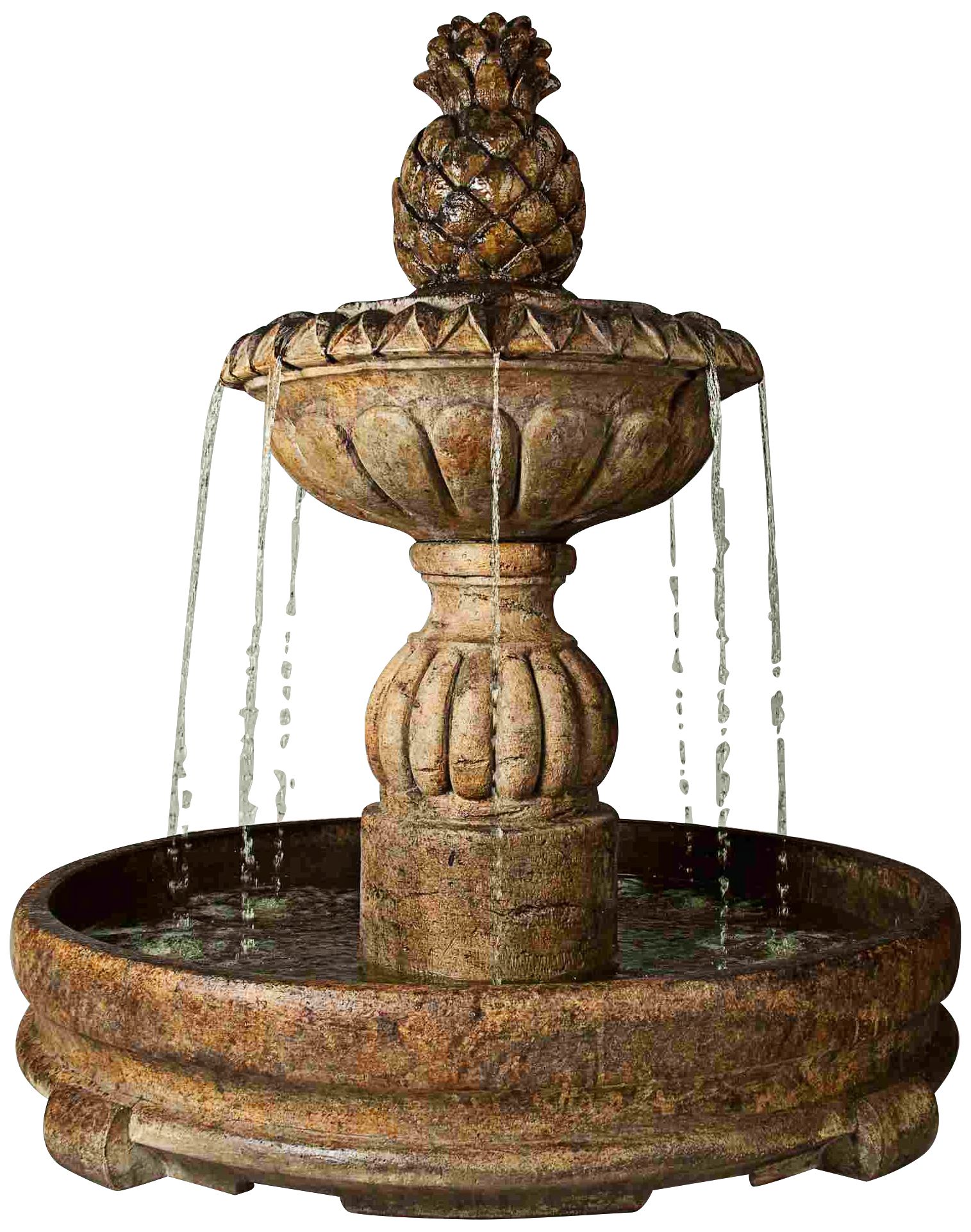 Image 2 Henri Studio Relic Lava 56"H Relic Lava Pina Cascada Fountain Made to Order