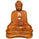 Henri Studio Seated Buddha 22" High Relic Oak Garden Accent Sculpture