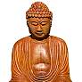 2_Henri Studio Seated Buddha 22" High Relic Oak Garden Accent Sculpture more views