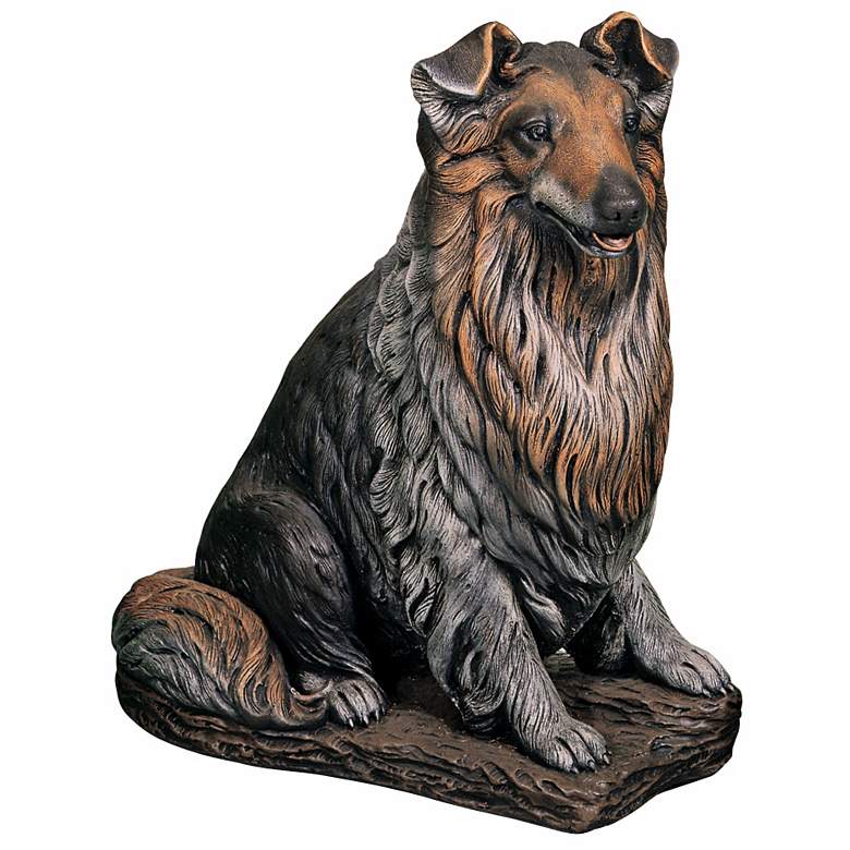 Image 1 Henri Studio Shelty Dog 20" High Garden Accent