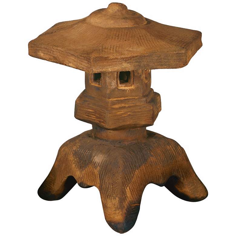 Image 1 Henri Studio Small Lantern 16"H Relic Barro Garden Accent