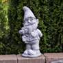 Henri Studio Smitten 21" High Trevia Graystone Garden Gnome
