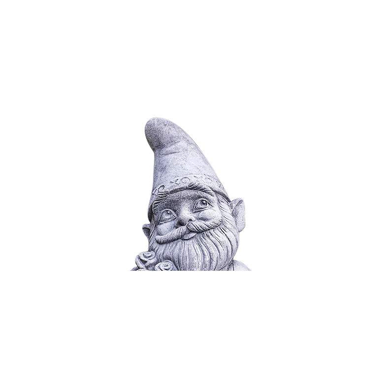 Image 3 Henri Studio Smitten 21" High Trevia Graystone Garden Gnome more views