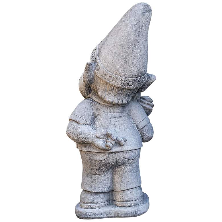 Image 4 Henri Studio Smitten 21" High Trevia Graystone Garden Gnome more views
