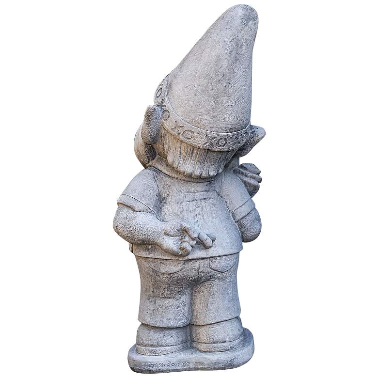 Image 4 Henri Studio Smitten 21 inch High Trevia Graystone Garden Gnome more views