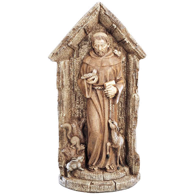 Image 1 Henri Studio St. Francis Garden 27 inch High Statue Yard Decor