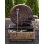 1_Henri Studio Sun Dance 40" Relic Lava Waterfall LED Outdoor Fountain