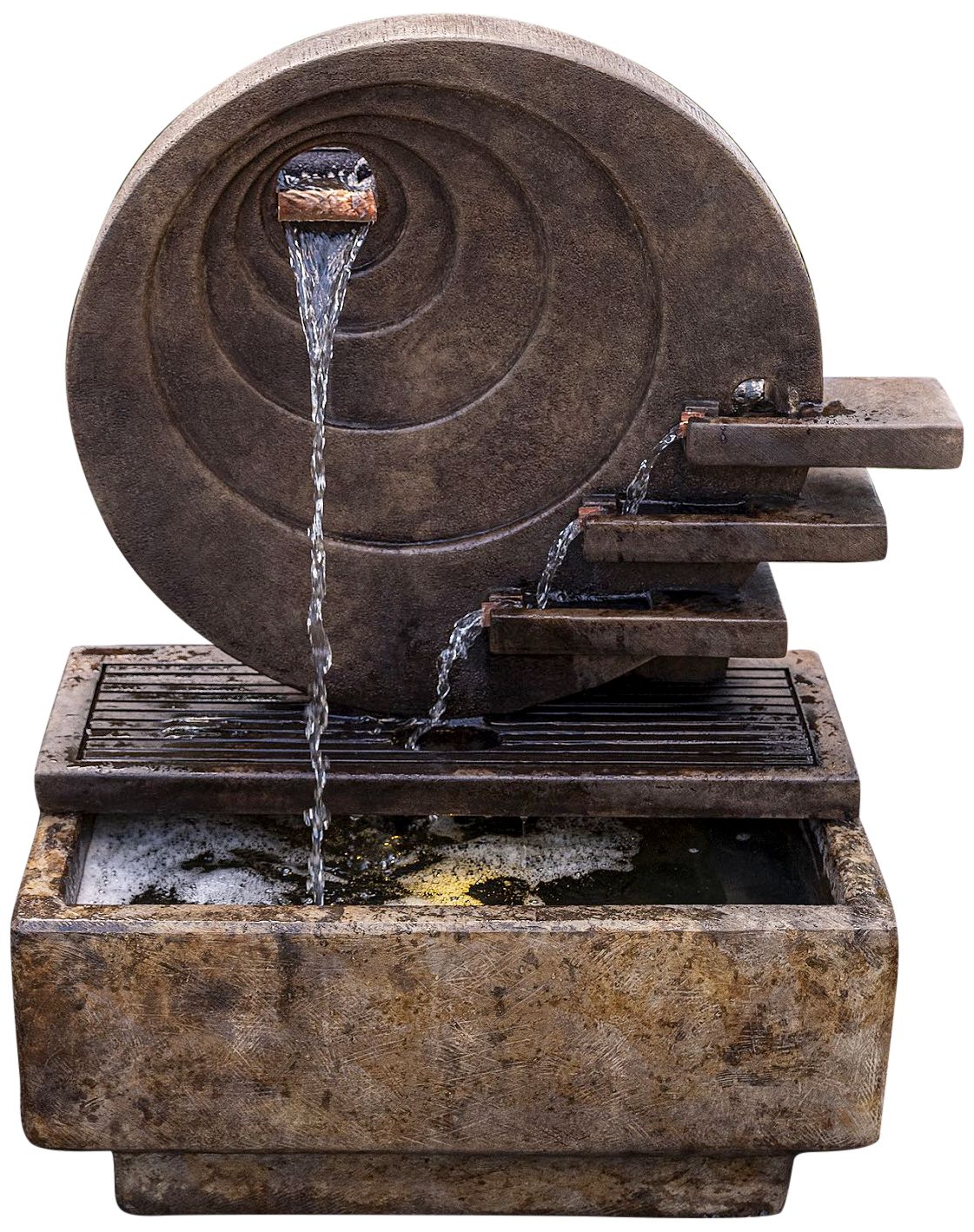 Image 2 Henri Studio Sun Dance 40" Waterfall LED Outdoor Fountain Made to Order