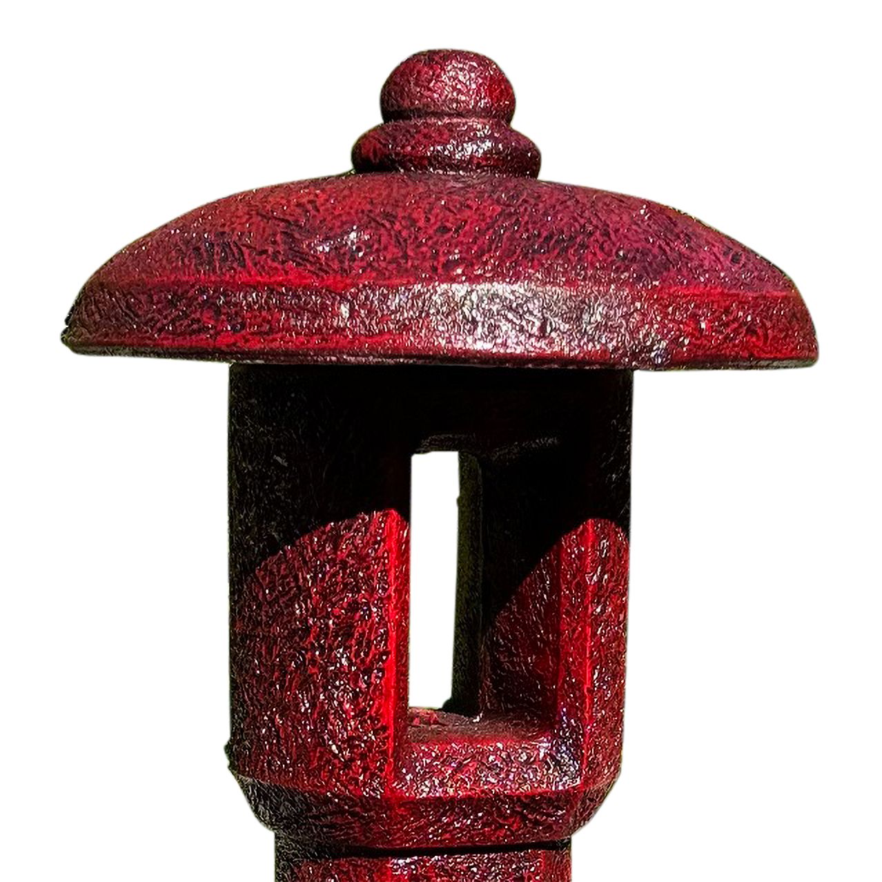 Image 2 Henri Studio Tall Ishi-Doro Lantern 40"H Asian Red Garden Made to Order more views