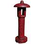1_Henri Studio Tall Ishi-Doro Lantern 40" High Asian Red Garden Accent