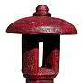 2_Henri Studio Tall Ishi-Doro Lantern 40" High Asian Red Garden Accent more views