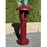 3_Henri Studio Tall Ishi-Doro Lantern 40" High Asian Red Garden Accent more views
