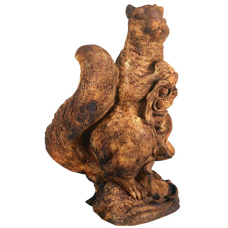Image 1 Henri Studio Tall Standing Squirrel 15" High Garden Accent