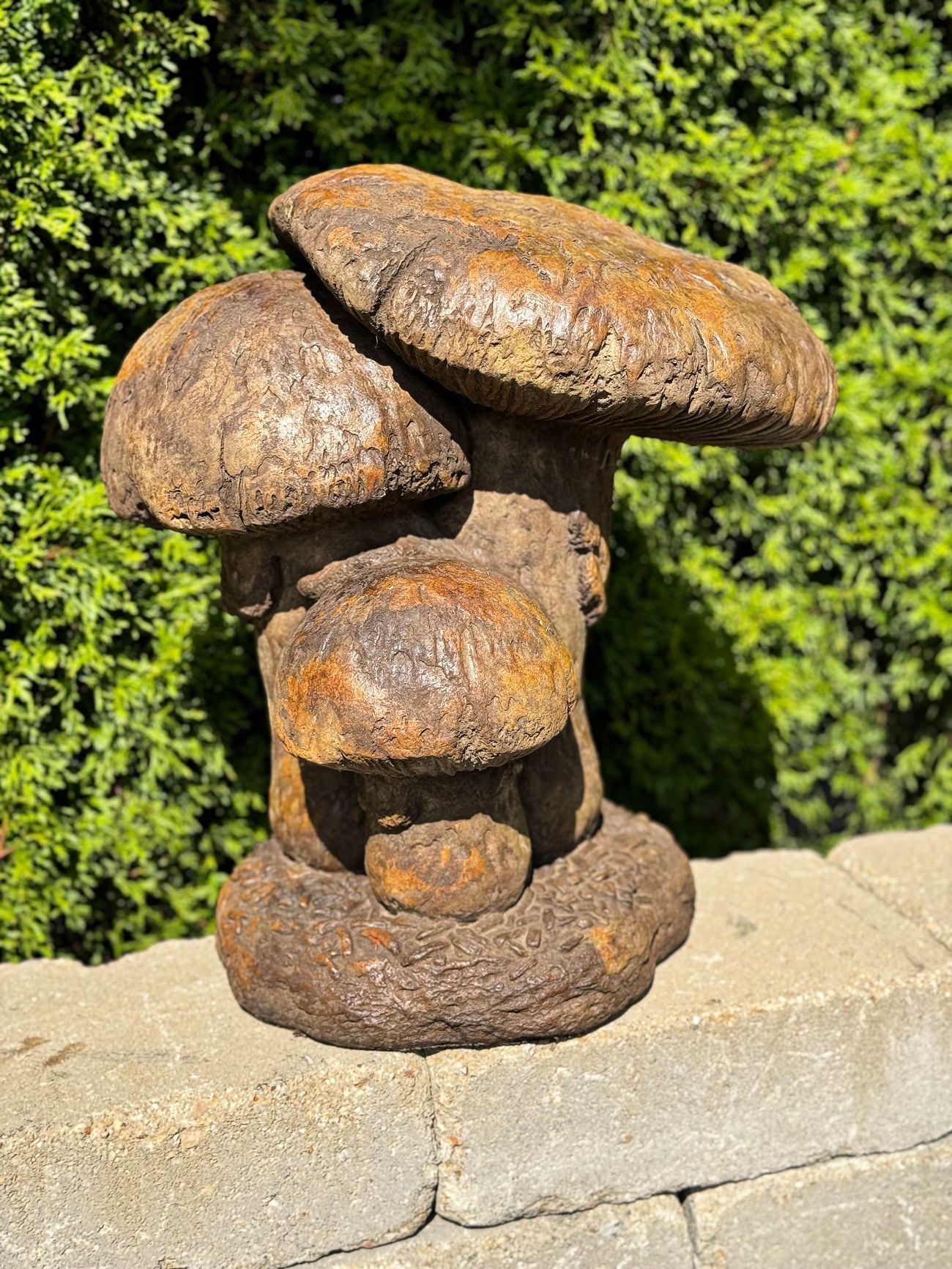 Image 3 Henri Studio Triple Mushroom 17"H Relic Lava Garden Made to Order more views