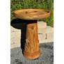 3_Henri Studio Wetlands Coneflower 25"H Relic Hi-Tone Birdbath more views
