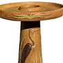 2_Henri Studio Wetlands Egret 25" High Relic Hi-Tone Birdbath more views