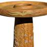 2_Henri Studio Wetlands Flowers 25"H Relic Hi-Tone Birdbath more views