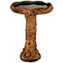 Henri Studio Woodland 27" High Relic Lava Outdoor Birdbath