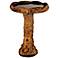 Henri Studio Woodland 27" High Relic Lava Outdoor Birdbath