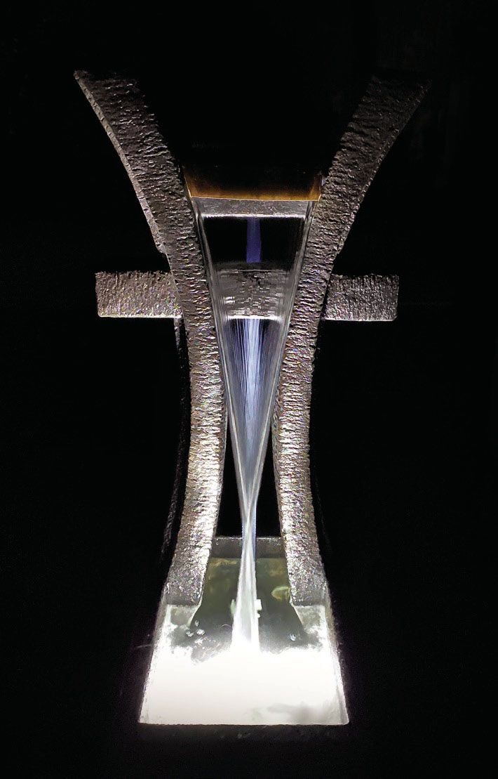 Image 2 Henri Studio Zen Gate 48" Ebony Modern LED Outdoor Fountain Made to Order more views