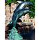Henri Studios 39"H Medium Double Dolphins Pondless Fountain