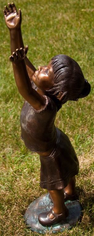 Image 2 Henri Studios Emma Bronze Cast Brass 32" High Outdoor Statue Made to Order more views
