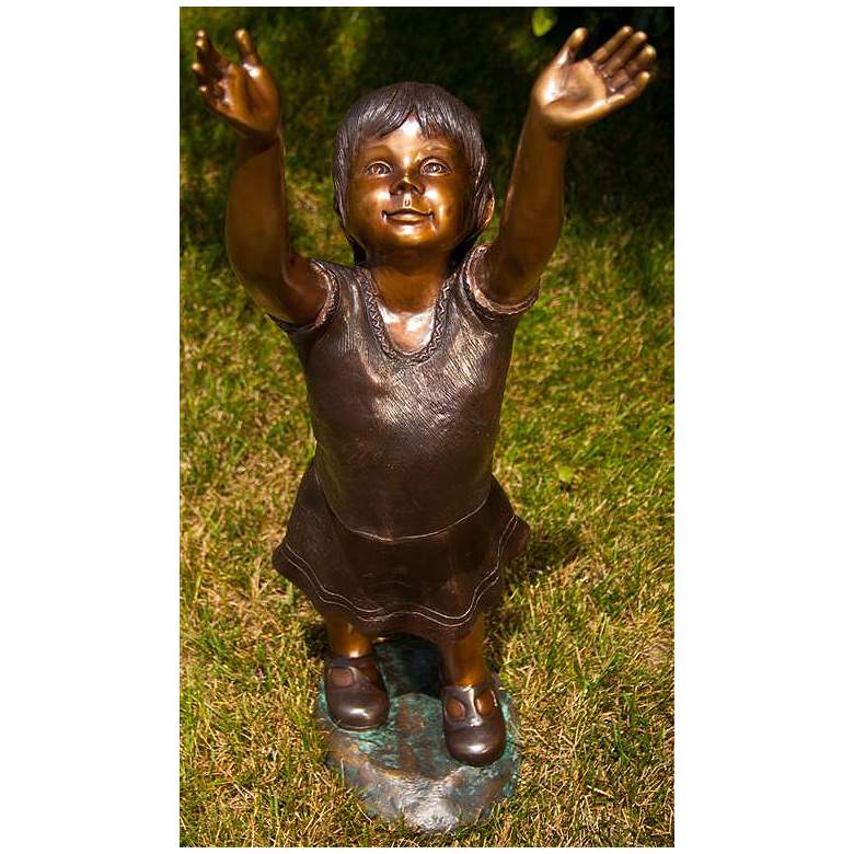 Image 1 Henri Studios Emma Bronze Cast Brass 32" High Outdoor Statue