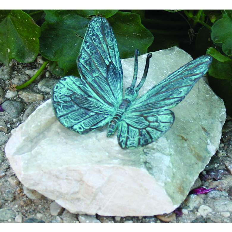 Image 1 Henri Studios Verde Butterfly 4 inch High Garden Accent Set of 4