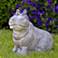 Henri the Hippo 17 1/2"H Relic Frosted Mocha Garden Statue