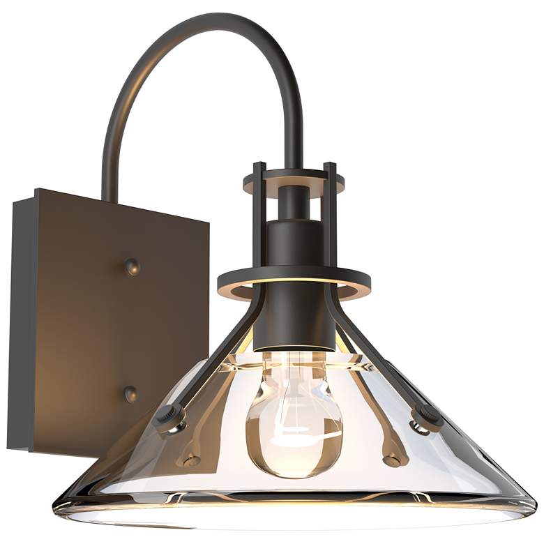 Image 1 Henry 10.5"H Coastal Oil Rubbed Bronze Small Outdoor Sconce w/ Clear S