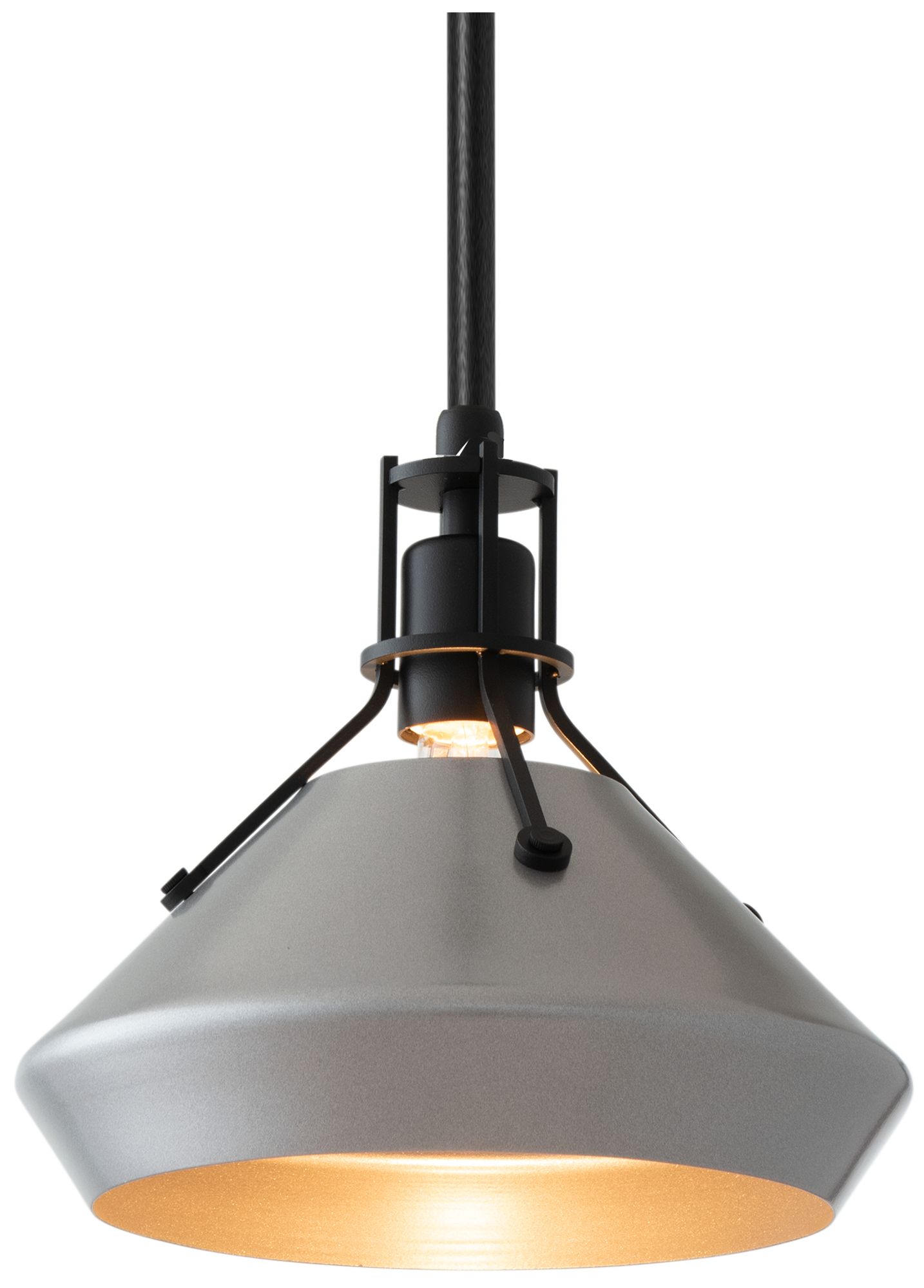Henry 10" Wide Black Mini Pendant w/ Vintage Platinum