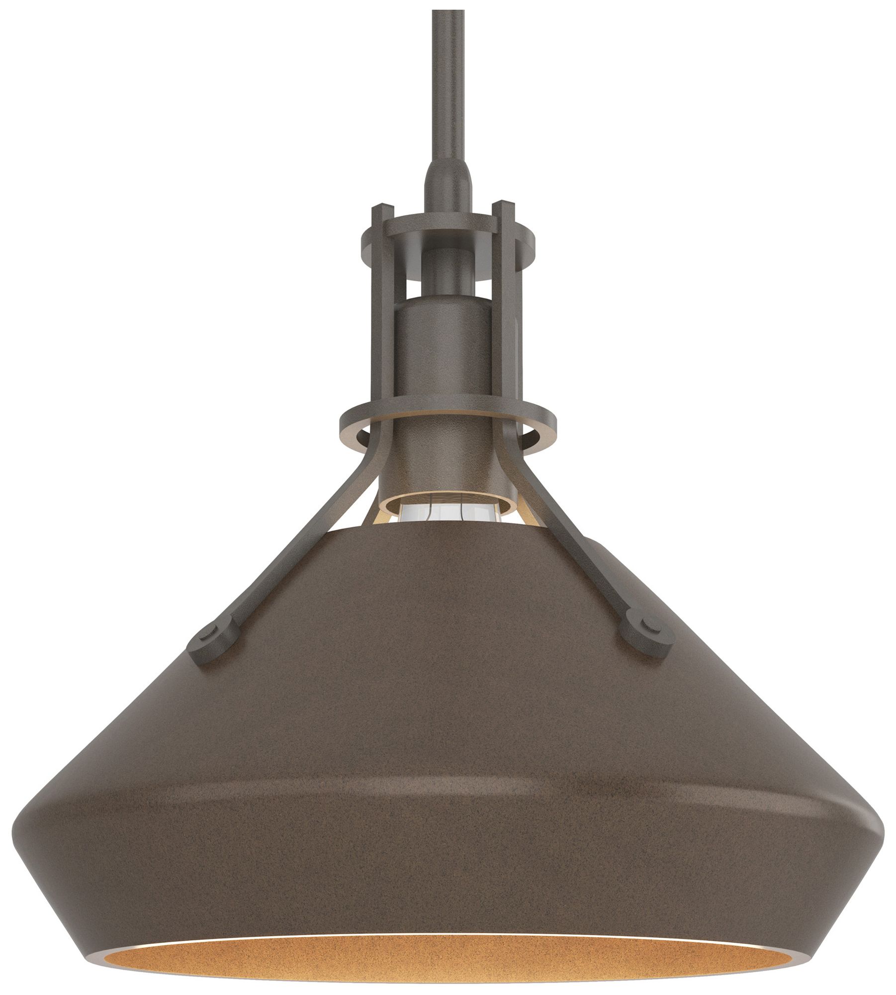 Henry 10" Wide Dark Smoke Mini Pendant w/ Bronze