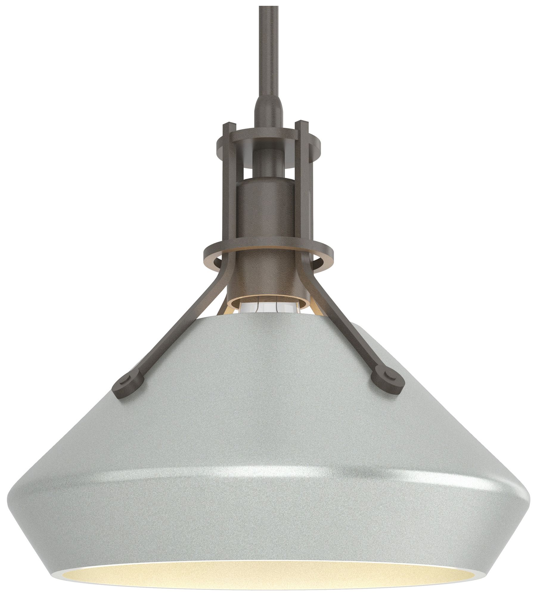 Henry 10" Wide Dark Smoke Mini Pendant w/ Vintage Platinum