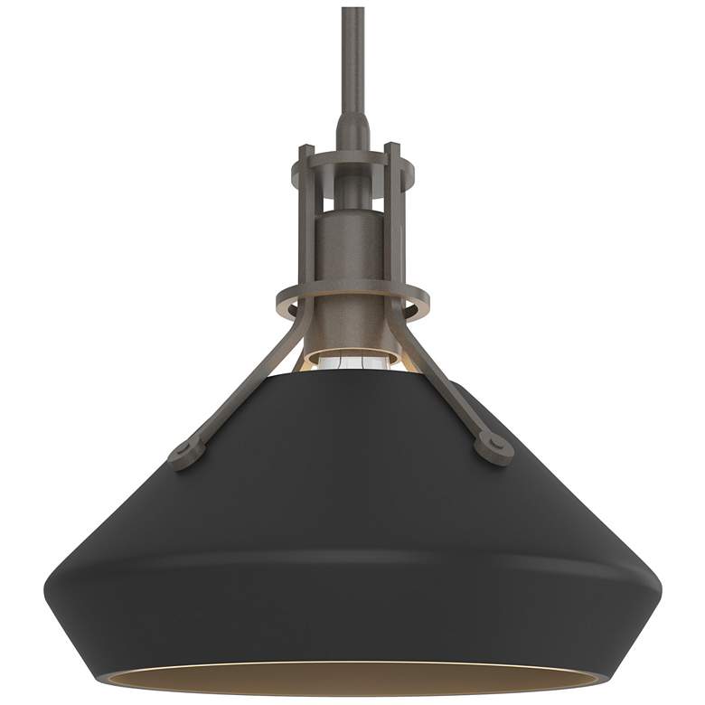 Image 1 Henry 10" Wide Dark Smoke Mini Pendant with Black Shade