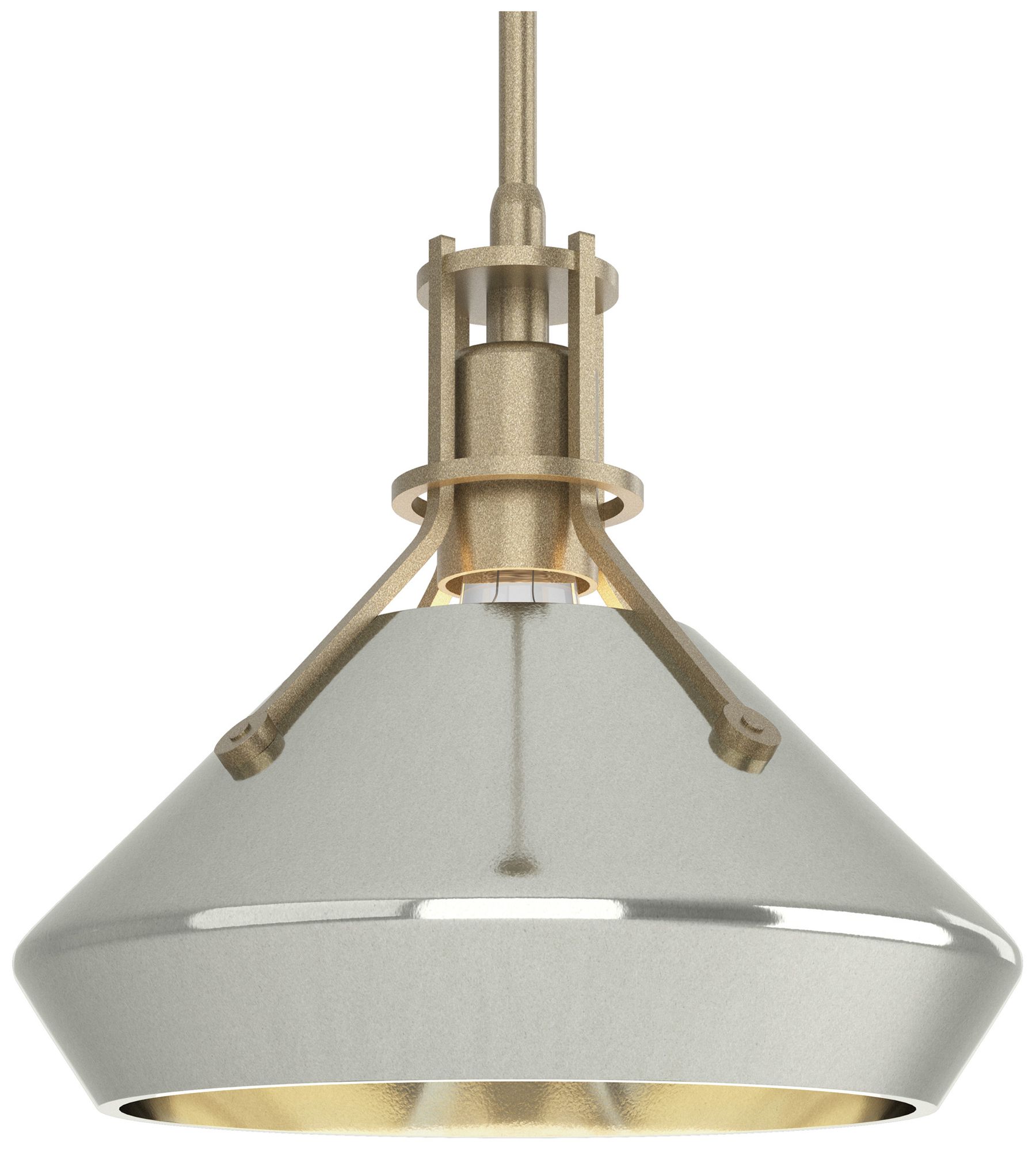 Henry 10" Wide Soft Gold Mini Pendant w/ Sterling