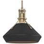 Henry 10" Wide Soft Gold Mini Pendant with Black Shade